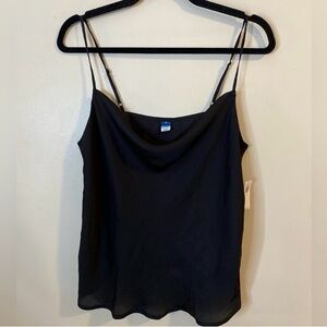 Old Navy Black Silky Camisole Top size medium NWT